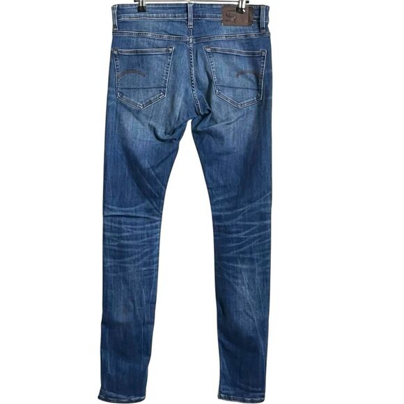 G-Star RAW Skinny 3301 Deconstructed Jeans Men’s Size 31 Medium Blue Denim - Picture 3 of 10